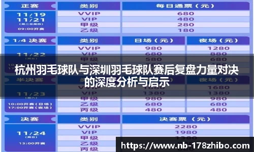 杭州羽毛球队与深圳羽毛球队赛后复盘力量对决的深度分析与启示